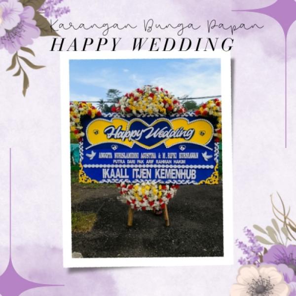Karangan Bunga Papan - Ucapan Happy Wedding #3
