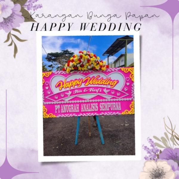Karangan Bunga Papan - Ucapan Happy Wedding #4