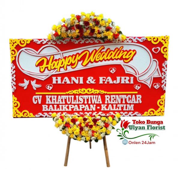 Karangan Bunga Happy Wedding