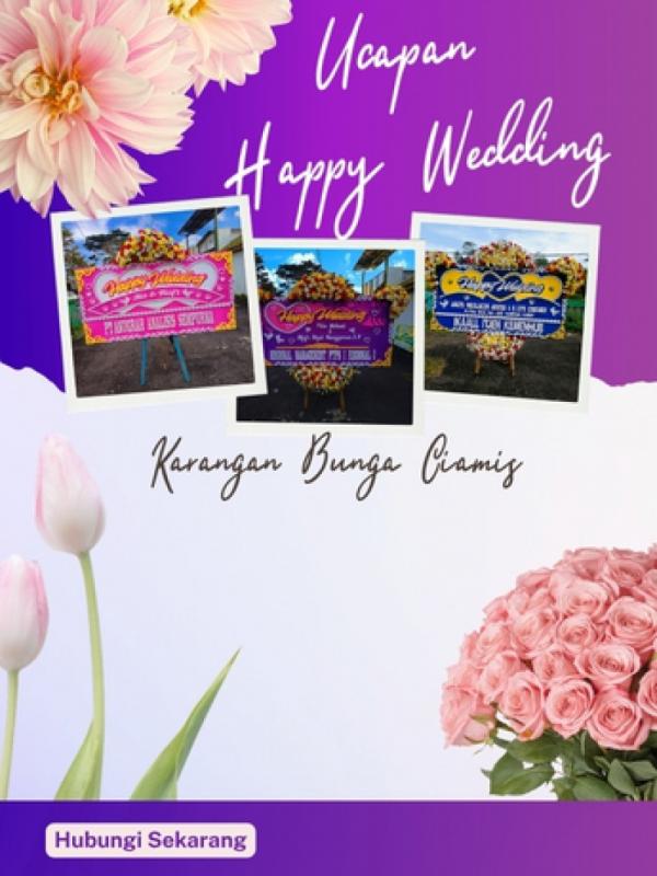 Karangan Bunga Happy Wedding
